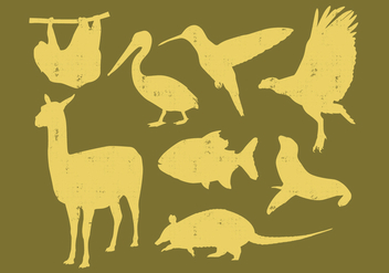 Animals of South America - Free vector #389933